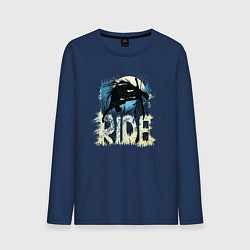 Лонгслив хлопковый мужской Ride Ski, цвет: тёмно-синий