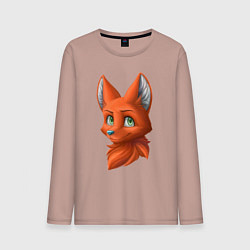 Мужской лонгслив Милая лисичка Cute fox