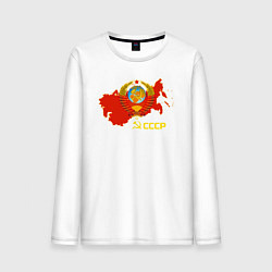 Мужской лонгслив Герб Карта СССР