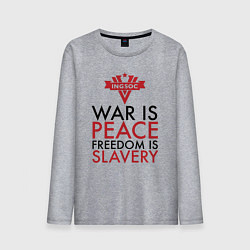 Мужской лонгслив War is peace freedom is slavery