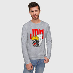 Лонгслив хлопковый мужской JDM Wheel King, цвет: меланж — фото 2
