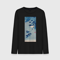 Мужской лонгслив Robin on a Maple Branch Странствующий дрозд