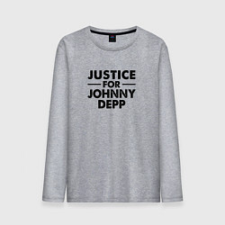 Лонгслив хлопковый мужской Справедливость для Джонни Деппа, цвет: меланж