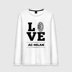 Лонгслив хлопковый мужской AC Milan Love Классика, цвет: белый