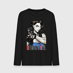 Лонгслив хлопковый мужской Jill RE3, цвет: черный