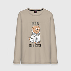 Мужской лонгслив Trust me im a dogtor Верь мне я догтор