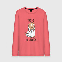 Мужской лонгслив Trust me im a dogtor Верь мне я догтор