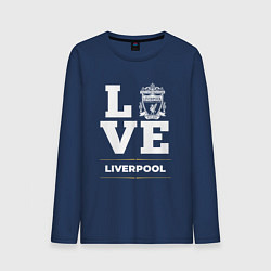 Лонгслив хлопковый мужской Liverpool Love Classic, цвет: тёмно-синий