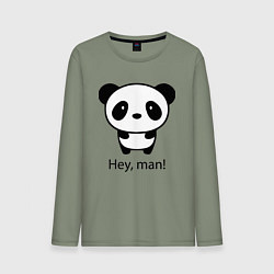 Мужской лонгслив Эй, чувак! Панда Hey, man! Panda