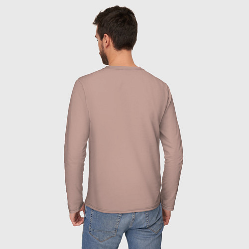Мужской лонгслив Draw white logo - Ant / Пыльно-розовый – фото 4