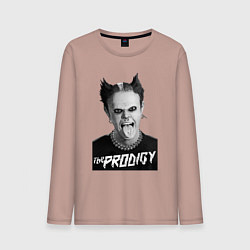 Лонгслив хлопковый мужской The Prodigy - firestarter, цвет: пыльно-розовый