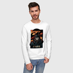 Лонгслив хлопковый мужской Curse Of Anubis, цвет: белый — фото 2