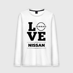 Лонгслив хлопковый мужской Nissan Love Classic, цвет: белый