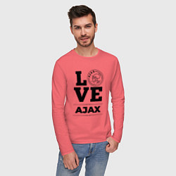 Лонгслив хлопковый мужской Ajax Love Классика, цвет: коралловый — фото 2