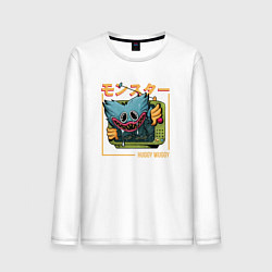 Лонгслив хлопковый мужской Japan Huggy Wuggy, цвет: белый