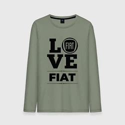 Лонгслив хлопковый мужской Fiat Love Classic, цвет: авокадо
