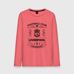 Лонгслив хлопковый мужской Liverpool: Football Club Number 1 Legendary, цвет: коралловый