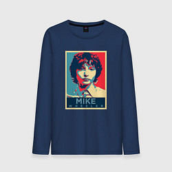 Лонгслив хлопковый мужской Stranger Things Майк, цвет: тёмно-синий