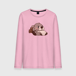 Мужской лонгслив Отдыхающий бобер