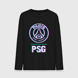 Лонгслив хлопковый мужской PSG FC в стиле Glitch, цвет: черный