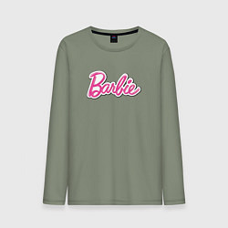 Лонгслив хлопковый мужской Barbie logo, цвет: авокадо