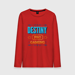 Лонгслив хлопковый мужской Игра Destiny PRO Gaming, цвет: красный