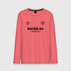 Лонгслив хлопковый мужской Bayer 04 Униформа Чемпионов, цвет: коралловый
