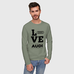 Лонгслив хлопковый мужской Audi Love Classic, цвет: авокадо — фото 2