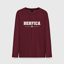 Лонгслив хлопковый мужской Benfica Football Club Классика, цвет: меланж-бордовый