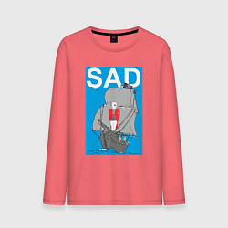 Мужской лонгслив Искусство грустить на корабле