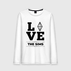 Лонгслив хлопковый мужской The Sims love classic, цвет: белый