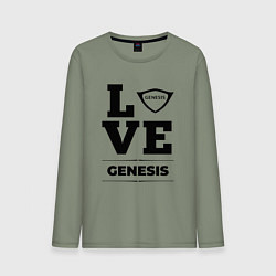 Лонгслив хлопковый мужской Genesis Love Classic, цвет: авокадо
