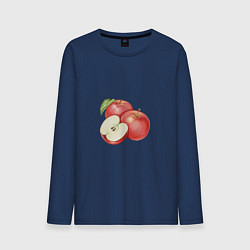 Мужской лонгслив Красные спелые яблоки