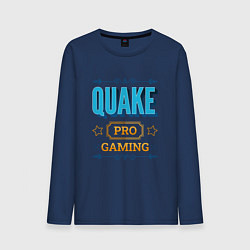 Лонгслив хлопковый мужской Игра Quake pro gaming, цвет: тёмно-синий