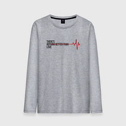 Лонгслив хлопковый мужской Любви Нет, цвет: меланж