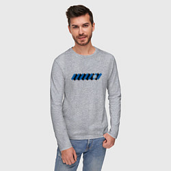 Лонгслив хлопковый мужской FC Inter - Striped Crewneck 202223, цвет: меланж — фото 2