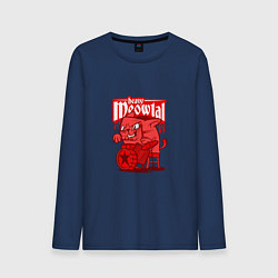 Лонгслив хлопковый мужской Heavy Mewtal, цвет: тёмно-синий