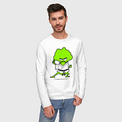 Лонгслив хлопковый мужской Choppin Brocco Lee, цвет: белый — фото 2