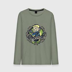 Лонгслив хлопковый мужской Vault game future boy, цвет: авокадо