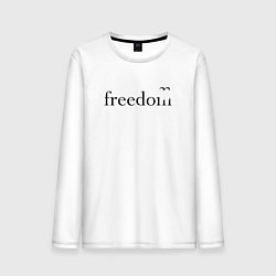 Лонгслив хлопковый мужской Free as a bird, цвет: белый