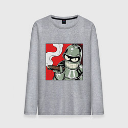 Лонгслив хлопковый мужской Smoke Bender, цвет: меланж