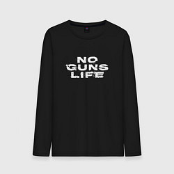 Лонгслив хлопковый мужской No Guns Life лого, цвет: черный