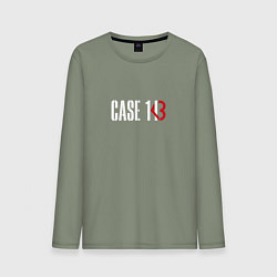 Лонгслив хлопковый мужской Case 143, цвет: авокадо