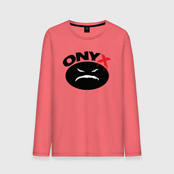 Лонгслив хлопковый мужской Onyx logo black, цвет: коралловый