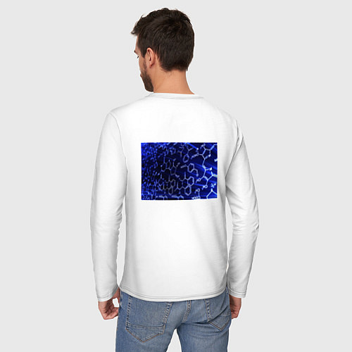 Мужской лонгслив Графическая химия / Белый – фото 4
