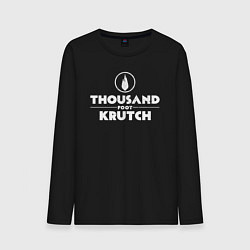 Лонгслив хлопковый мужской Thousand Foot Krutch белое лого, цвет: черный