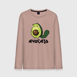 Лонгслив хлопковый мужской Avocado - AvoCATo - Joke, цвет: пыльно-розовый