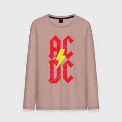 Мужской лонгслив AC DC logo