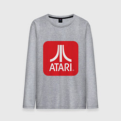 Лонгслив хлопковый мужской Atari logo, цвет: меланж