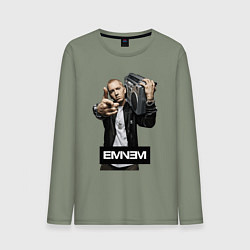 Лонгслив хлопковый мужской Eminem boombox, цвет: авокадо